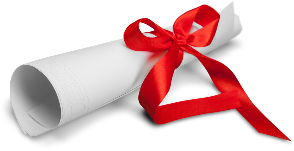 Document with Red Ribbon